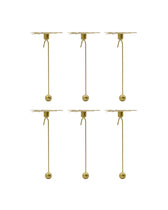 Christbaumkerzenhalter Leaves - Antik Messing (6er-Set)