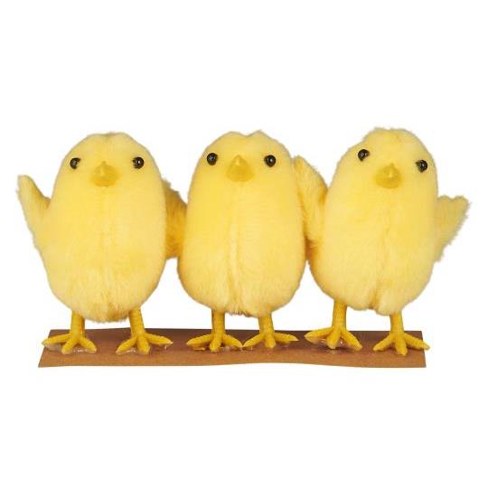 Deko Plüsch-Küken - 3er-Set