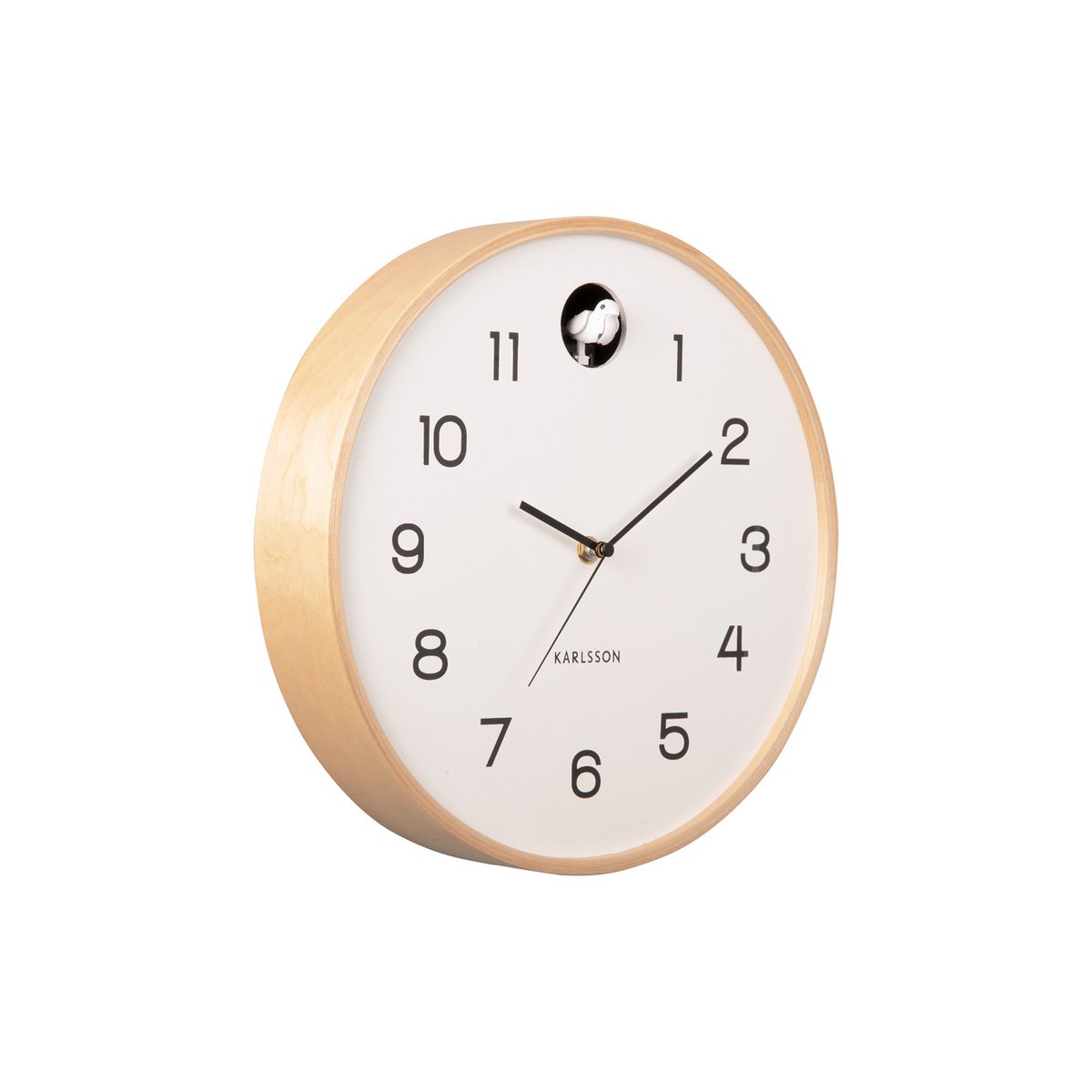 Wanduhr Natur Kuckuck - Weiß