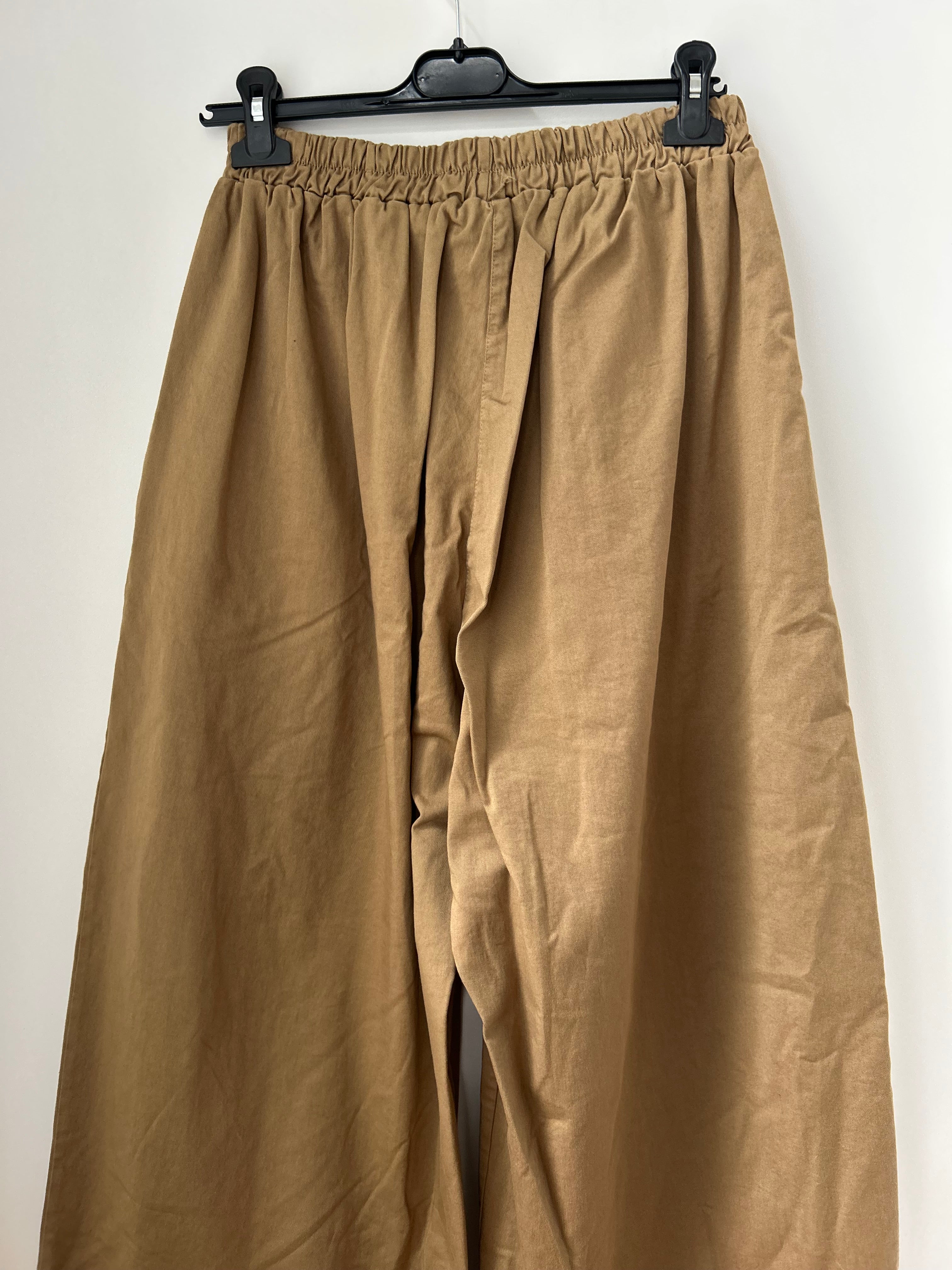 Warme Culotte Palazzo-Hose - camel