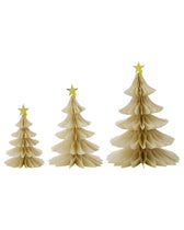 Weihnachtsbaum aus Papier weiss - 3er Set