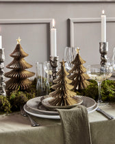 Weihnachtsbaum aus Papier gold - 3er Set