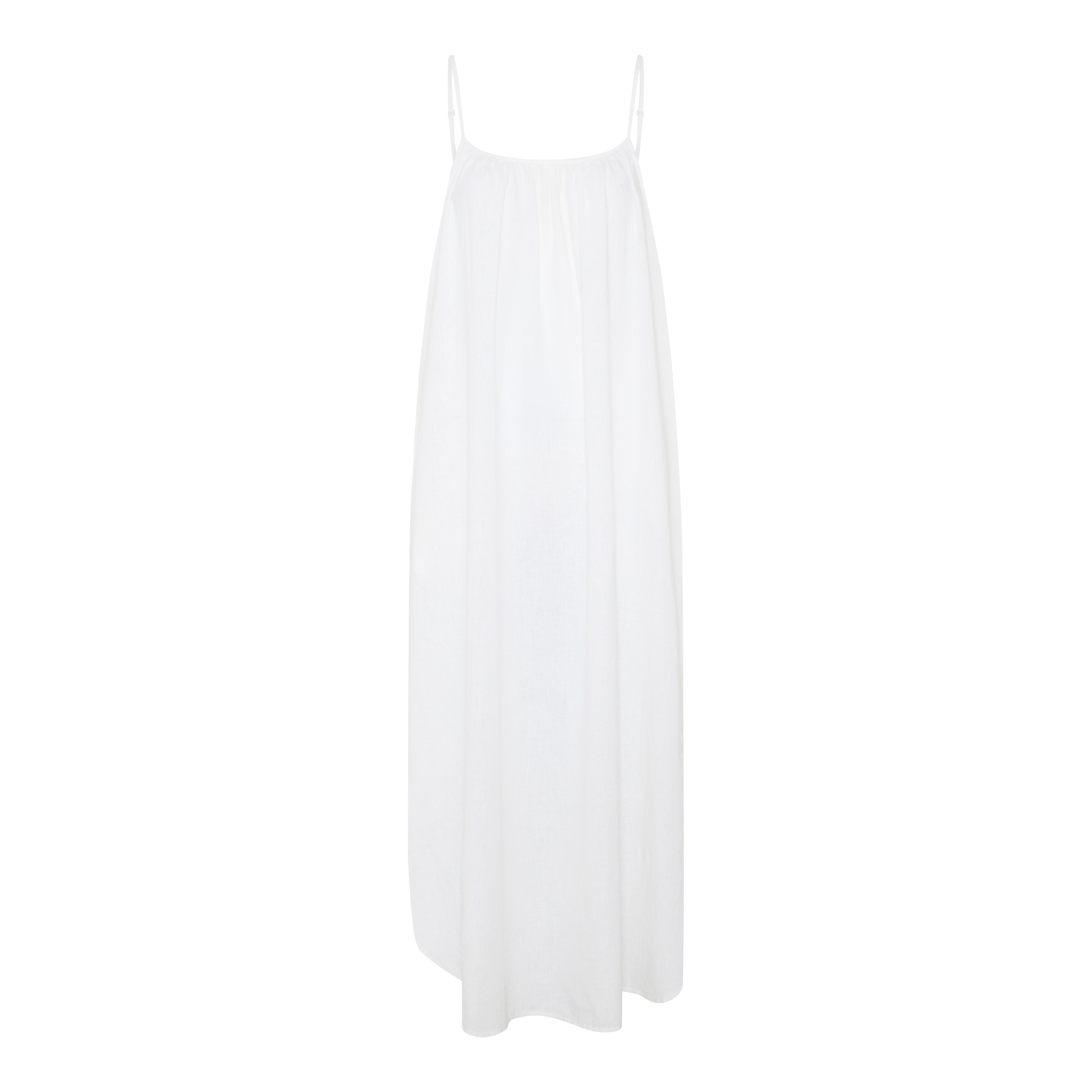 Trägerkleid Vancouver leinen - weiß