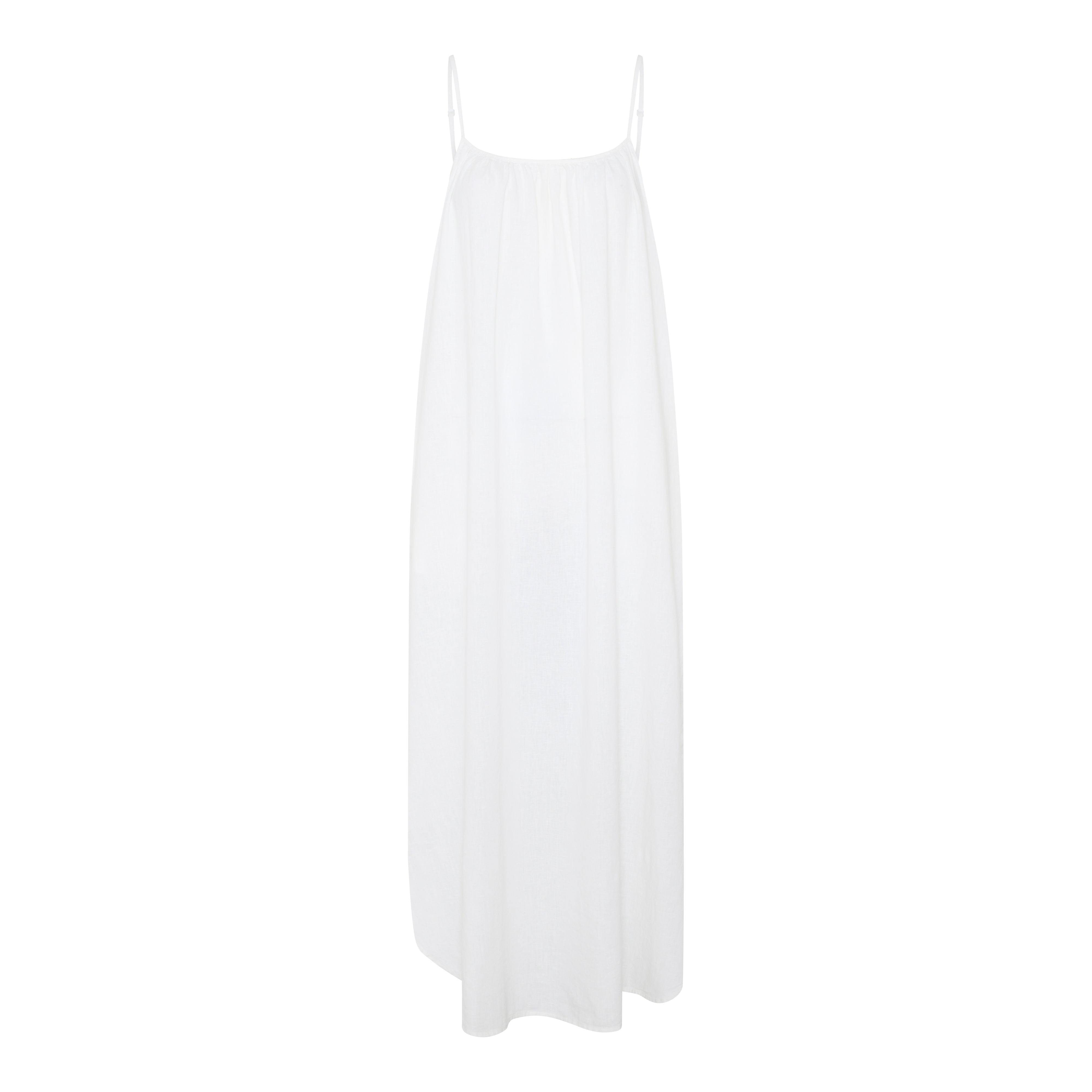 Trägerkleid Vancouver leinen - weiß