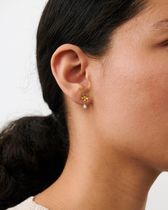 Moonstone Poppy Ohrstecker - silber