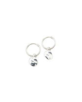 Ohrringe Minimalistica Hammered - silber