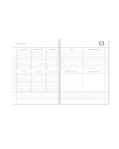 My Journal Planer 2027 - Kariert/Blau Vanille Schokolade