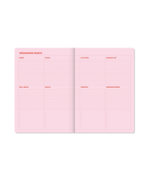 Spiral-Journal 2027 – Kariert Pink/Rot