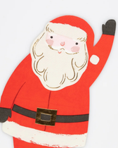 Servietten Weihnachtsmann mit Goldfolie - 16 Stück