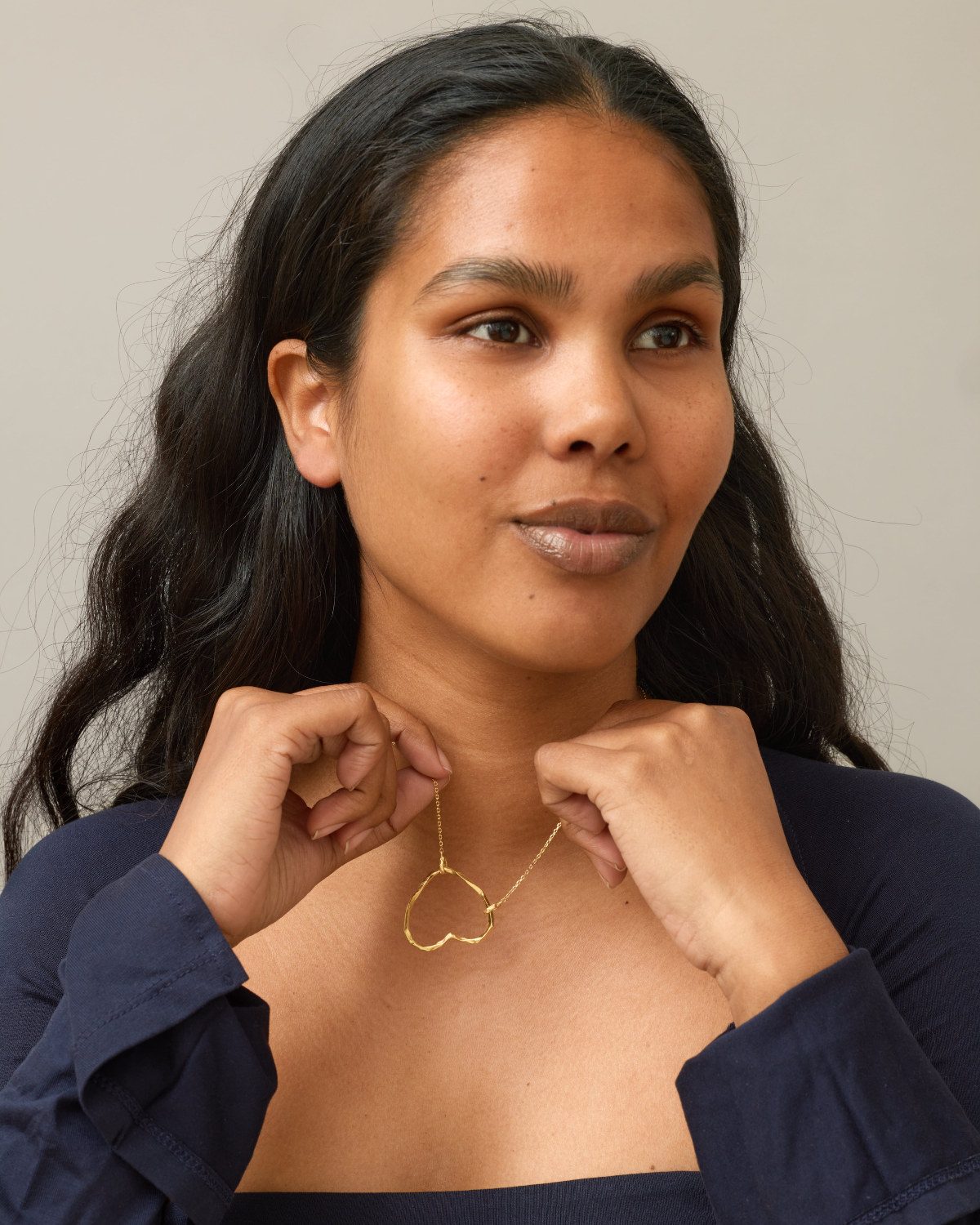 Halskette Organic Heart Chunky - Gold