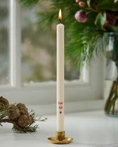 Kerzenhalter mit Schale - Messing