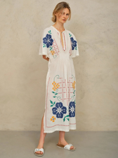 Kleid Laney EMB - Ecru/Multi