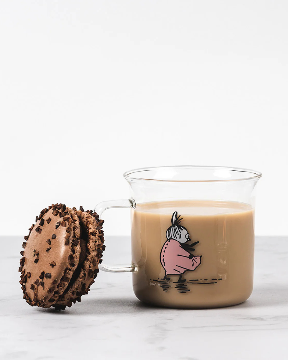 Mumin Glastasse aus Borosilikatglas - Little My Rosa 350 ml