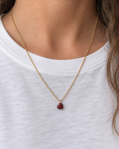 Halskette Grand Amore - Gold/Bordeaux