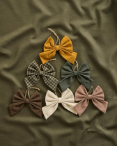 Ornament Schleife - Erdtöne (6er-Set)