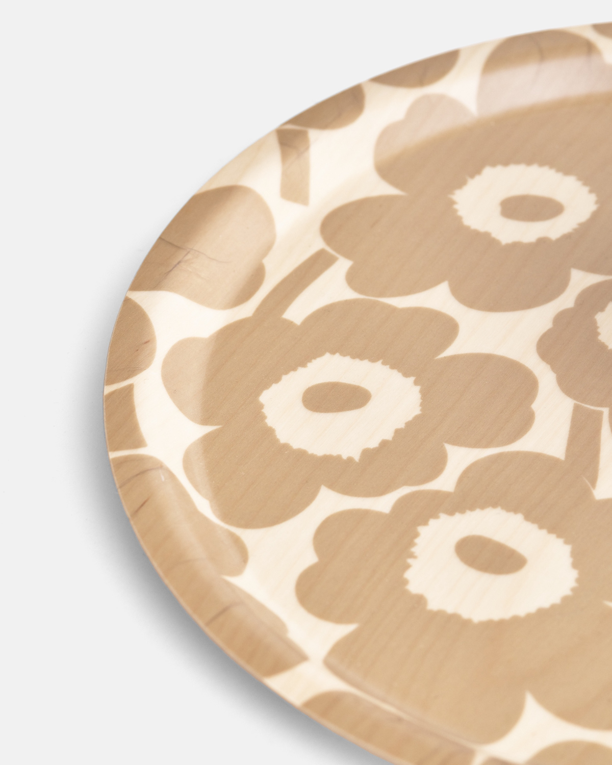 Tablett Mini UNIKKO - Hellbraun / Beige (Ø 31 cm)