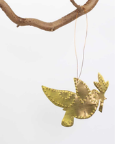 Weihnachtsbaumanhänger GOLDEN BIRD - messing (2er-Set)
