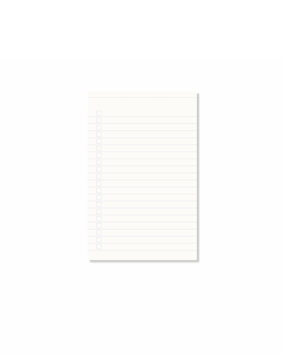 Notizblock Everyday List - Ein Tisch