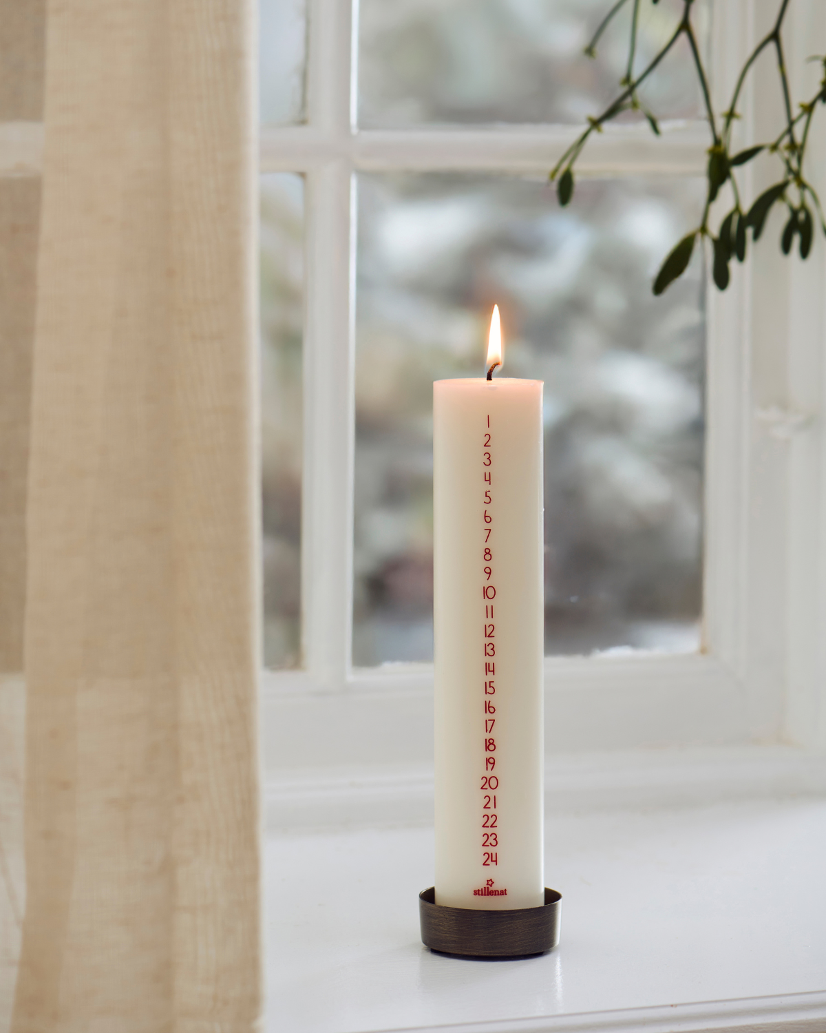 Adventskerze Celia - creme (25 cm)