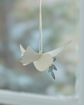 Papier-Anhänger Vogel mit Zweig