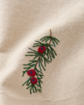 Bestickte Stoffserviette - Beeren