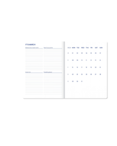 Kalender & Planer 2027 – Blaue Blumen