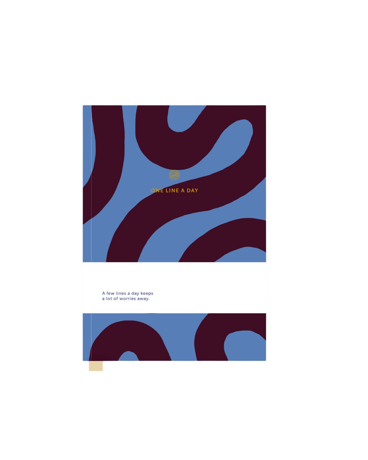 One Line a Day Tagebuch - Blau / Braun