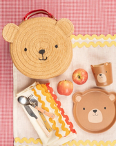 Tasche Bär aus gewebtem Papier – Braun