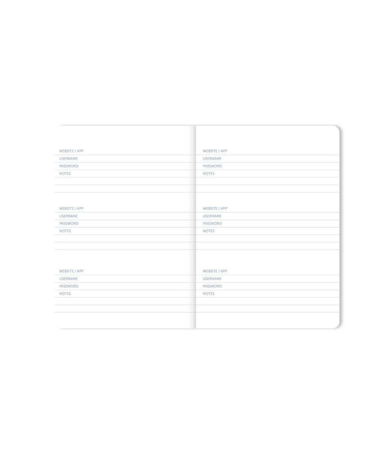 Passwort Tagebuch - Streifen Blau