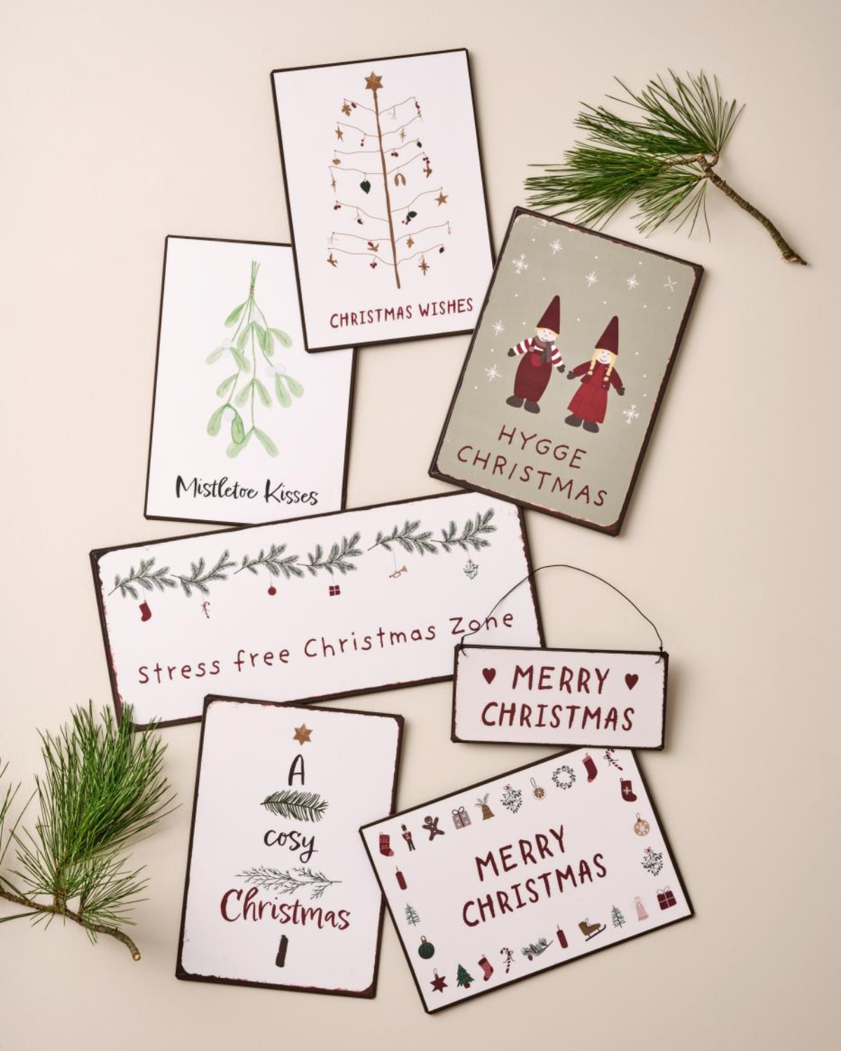 Metallschild "Merry Christmas"