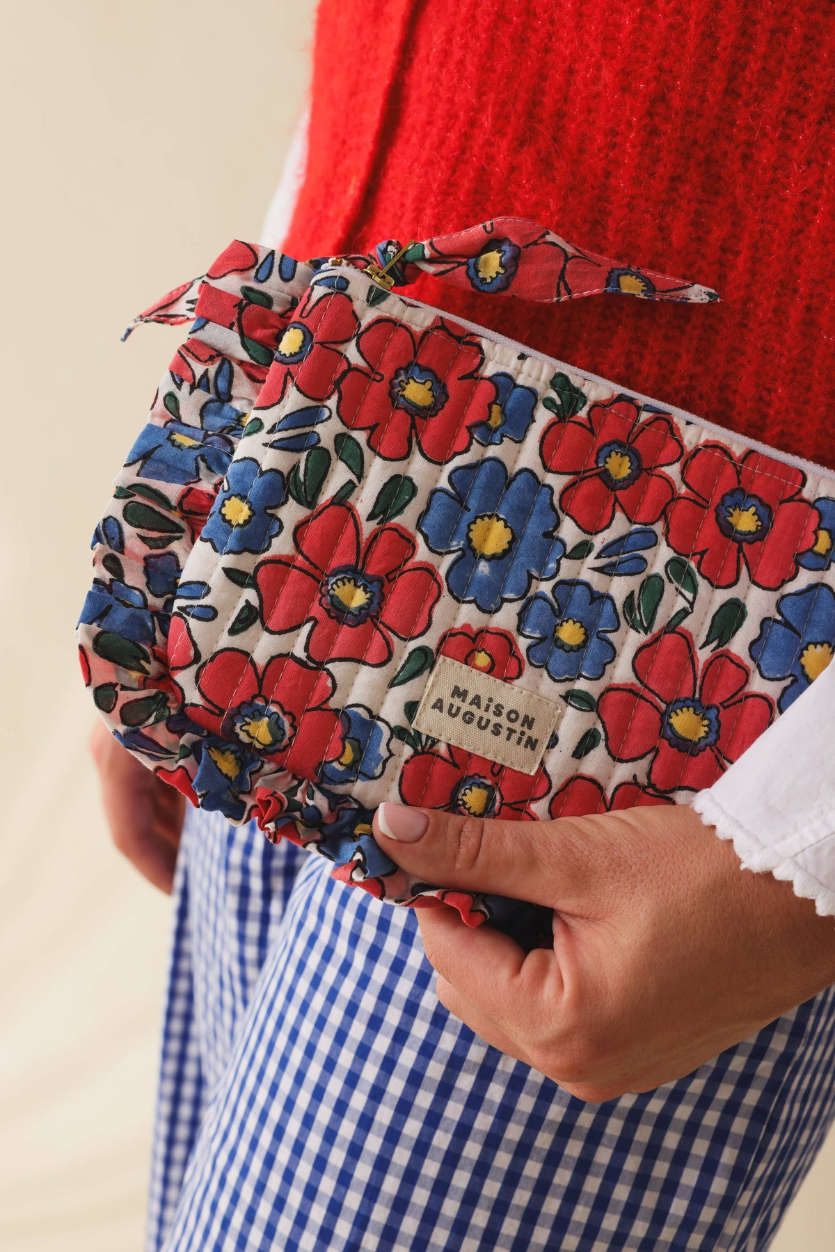 Kleine Tasche Flower - Koralle