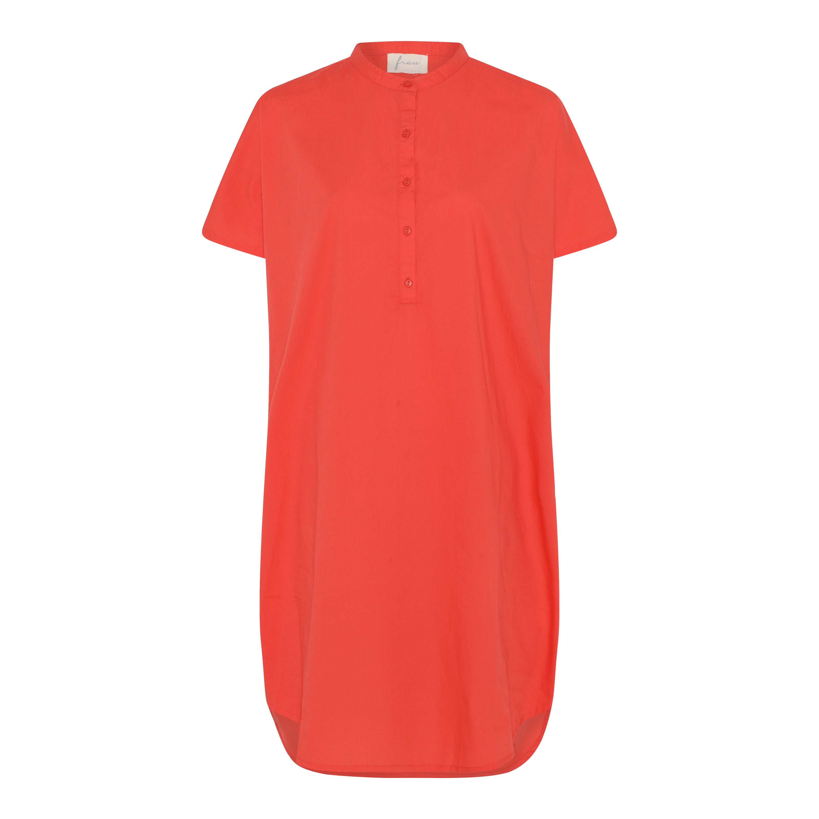 Kurzarm-Kleid Seoul - Hot Coral / Koralle