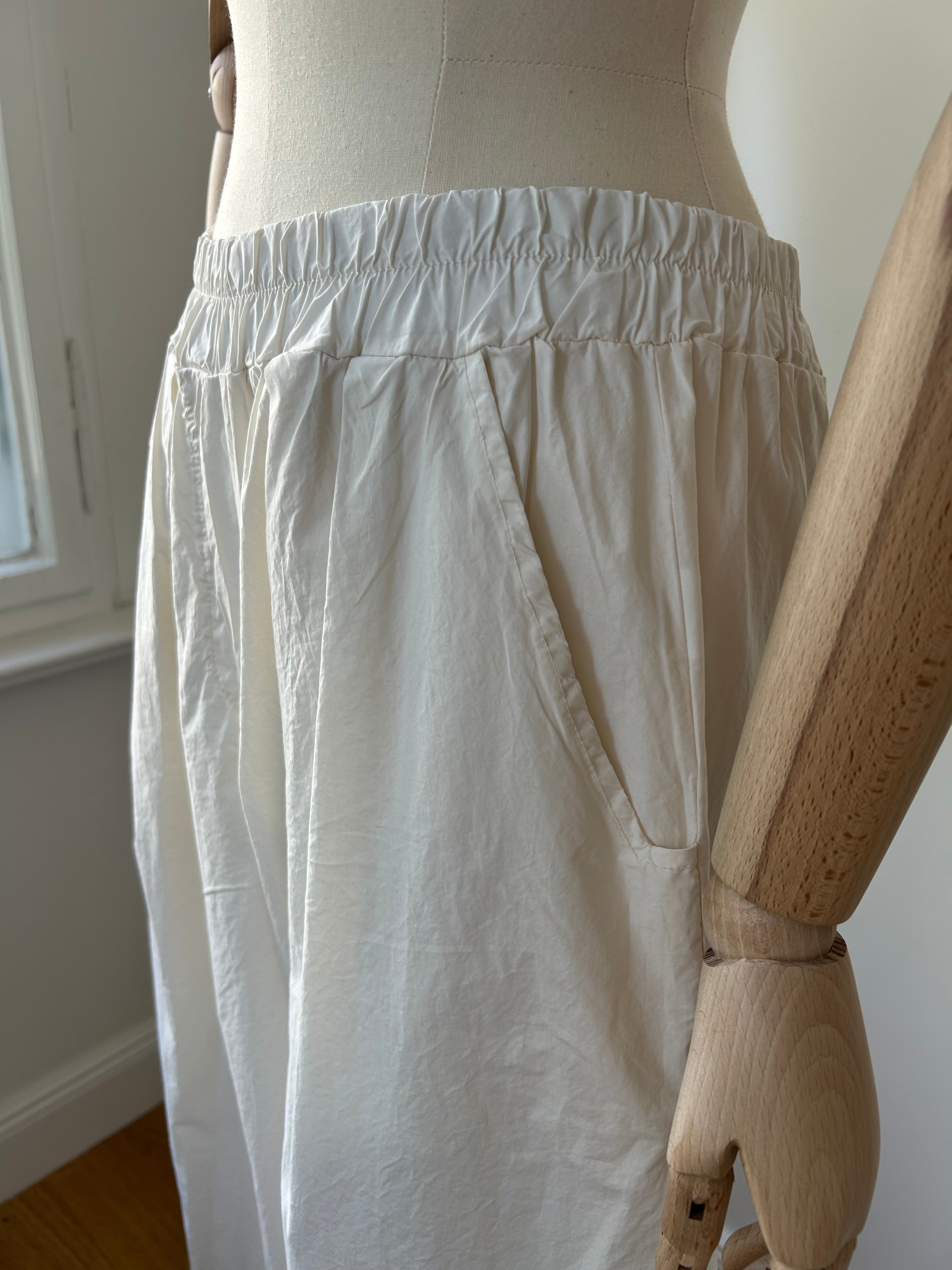 Leichte Culotte Palazzo-Hose - creme