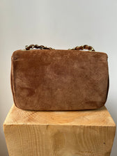 kleine Handtasche aus Wildleder - camel