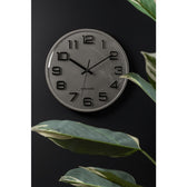 Wanduhr 3D-Zahlen - Silber