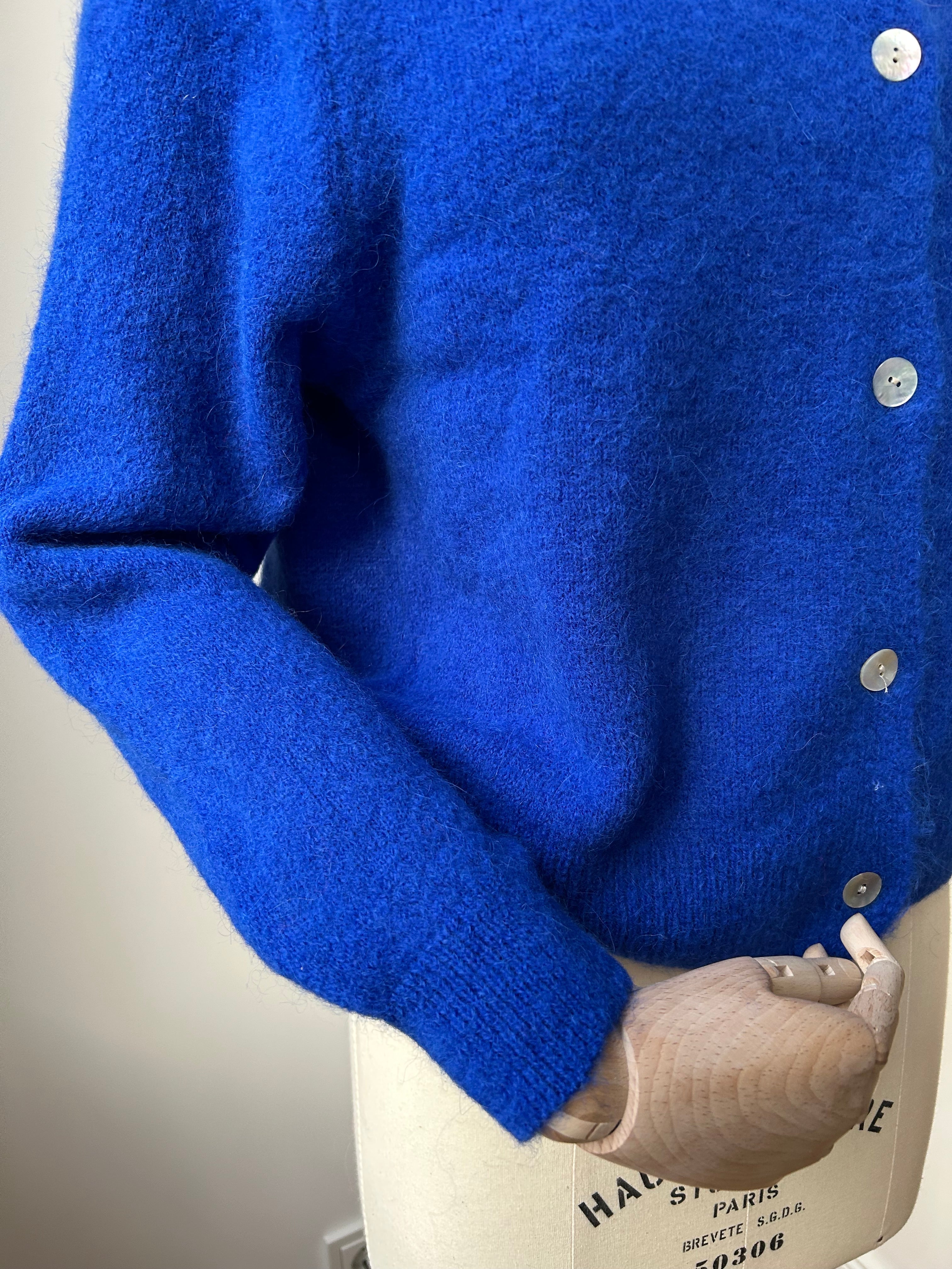 Strickjacke Cardigan - Königsblau