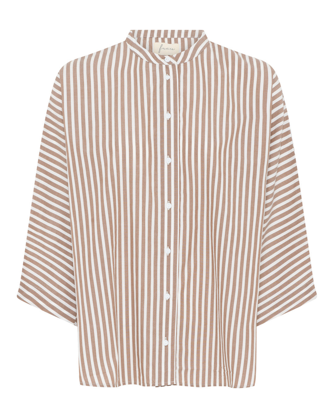 Bluse Seoul - Coffee Wide Stripe / Kaffee Gestreift