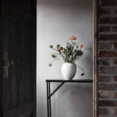 Vase aus Keramik - glänzend weiß 22 cm
