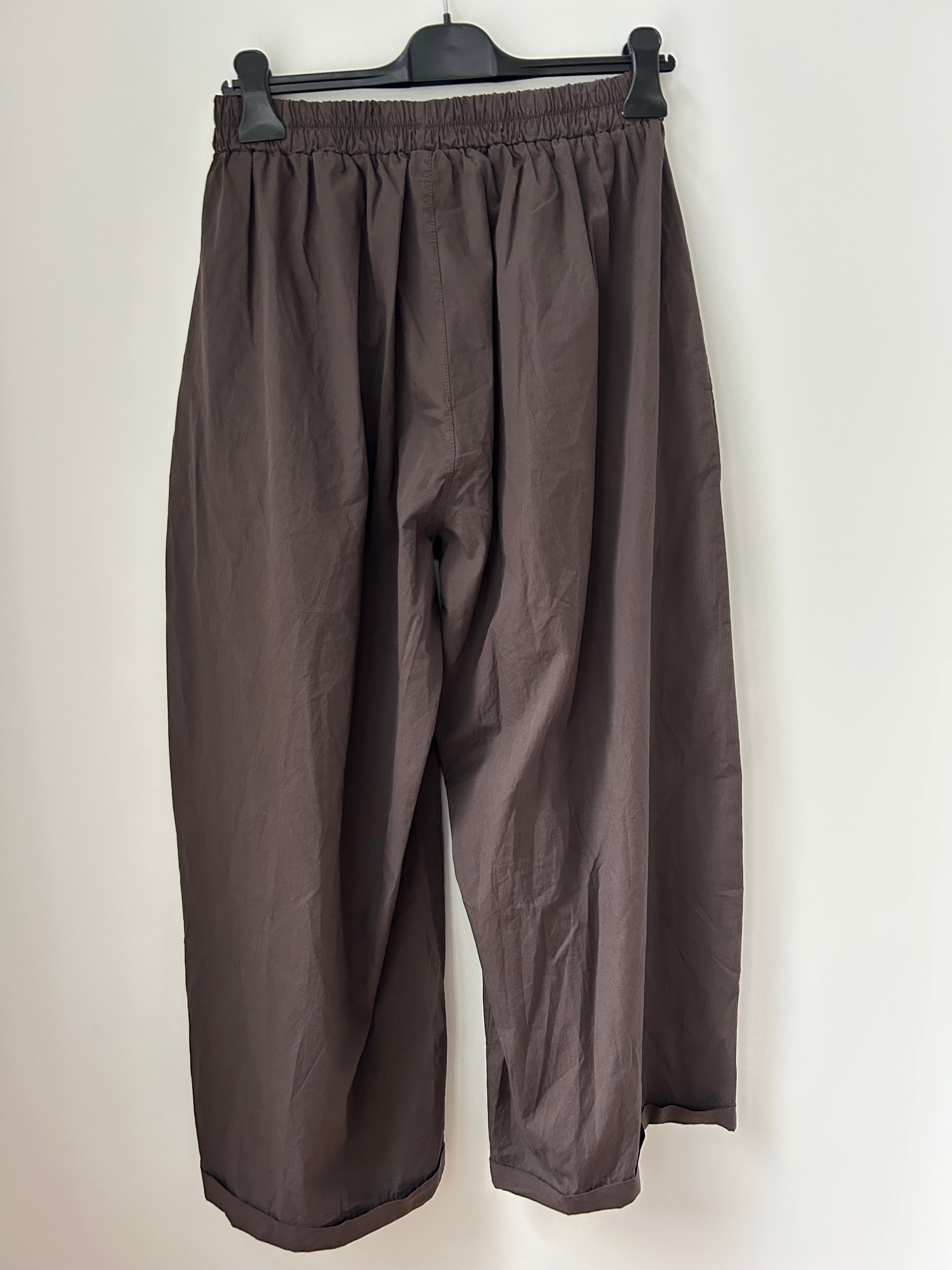 Culotte Palazzo-Hose - dunkelbraun