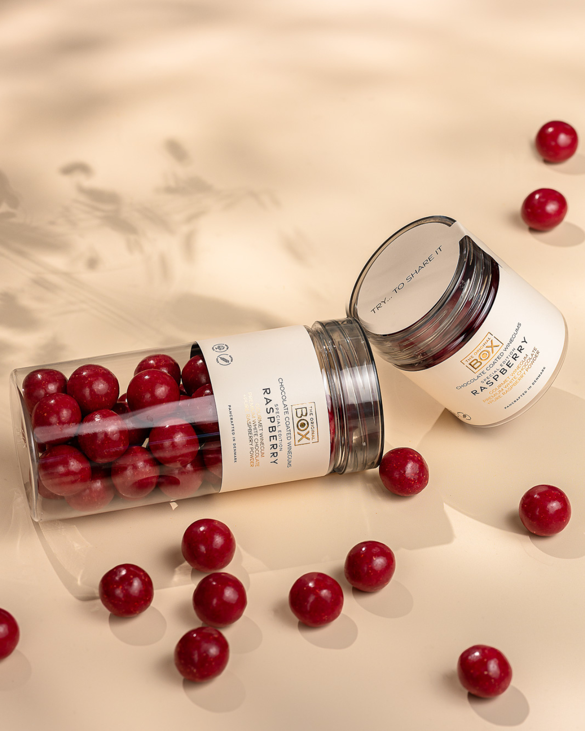 Fruchtgummi mit Schokolade - Raspberry / Himbeere 250 g