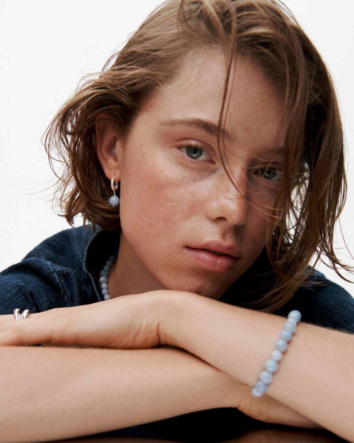 Ohrringe Blue Sky - silber