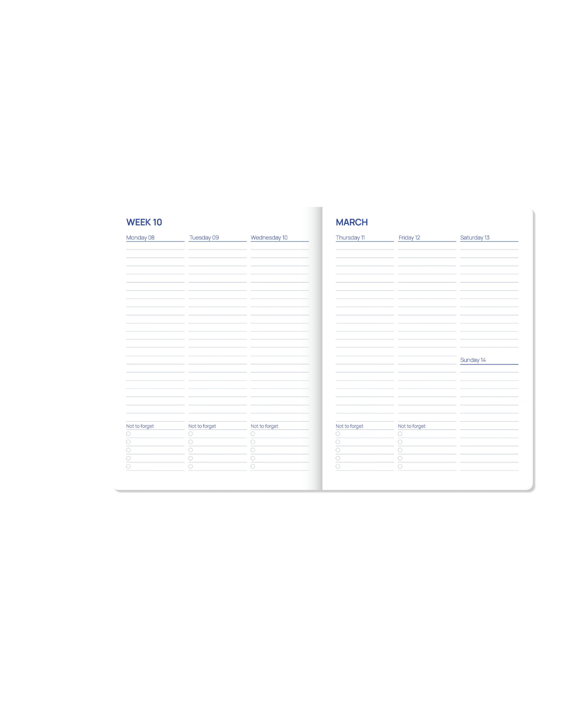 Kalender & Planer 2027 – Blaue Blumen