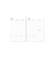 Kalender & Planer 2027 – Blaue Blumen