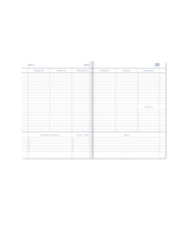 My Journal Planer 2027 - Kariert/Blau Vanille Schokolade