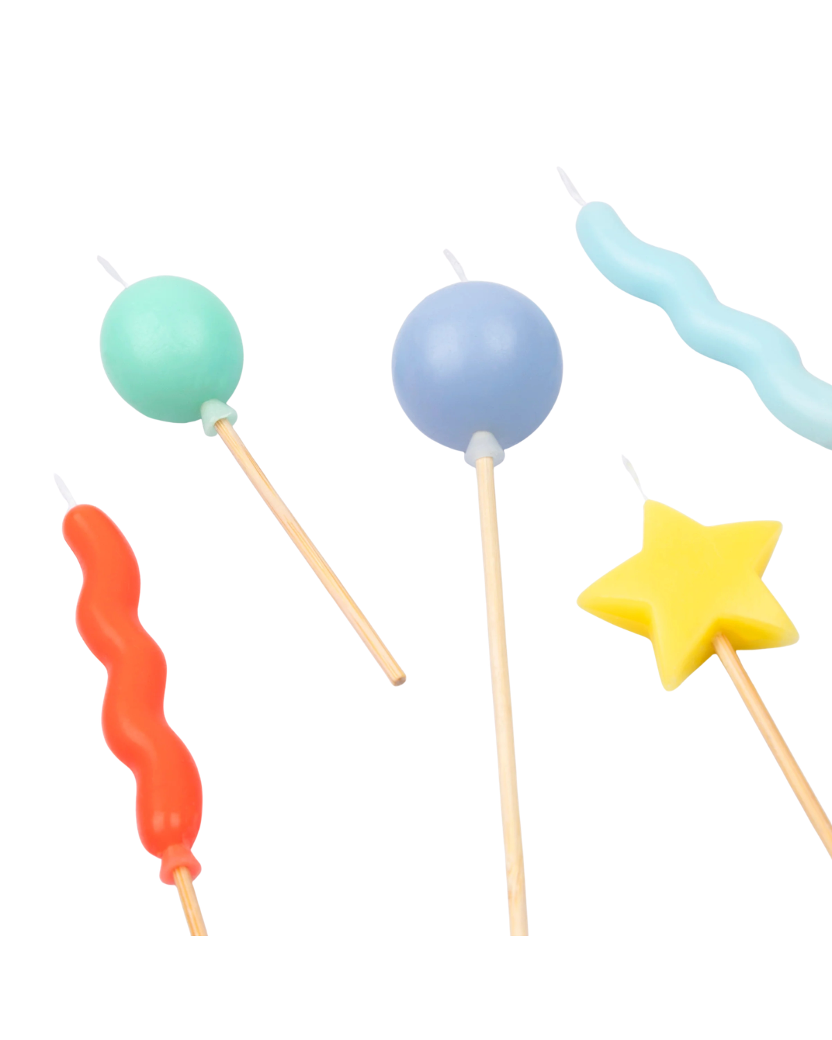 Kerzen Ballons - bunt (6 Stück)