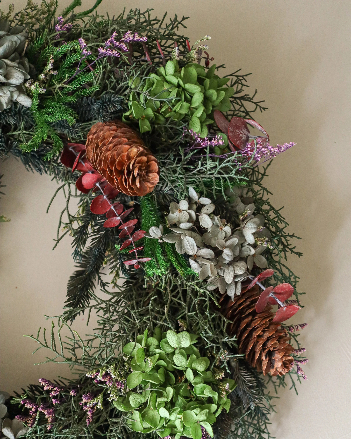 Kranz Eukalyptus & Hortensien - Botanical Forest Wreath (Ø 40 cm)