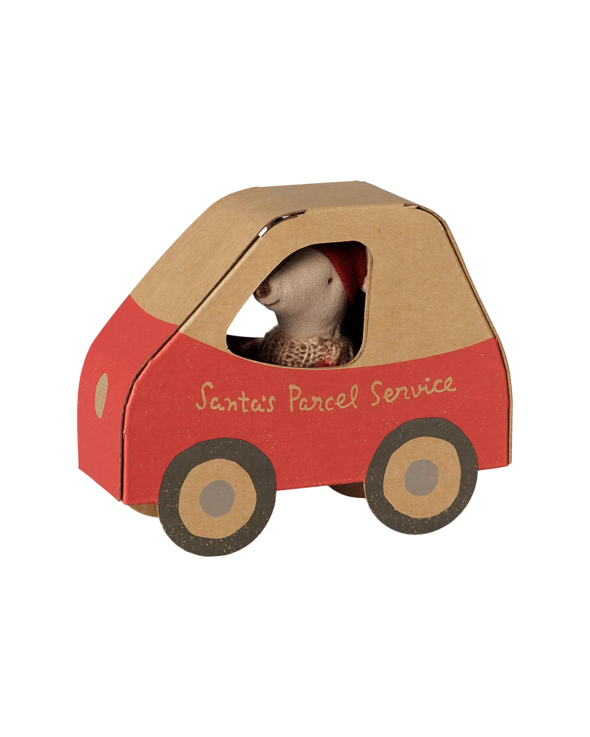 Weihnachtsmaus - Kleine Schwester in Auto-Geschenkbox