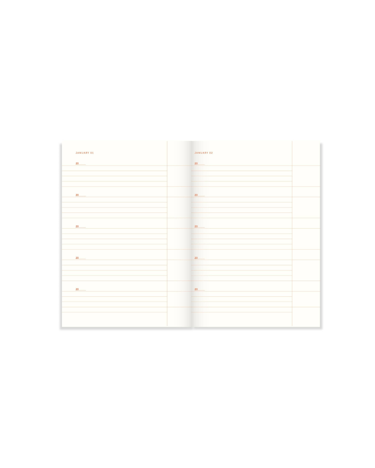 One Line a Day Tagebuch - Toile de Jouy Blau