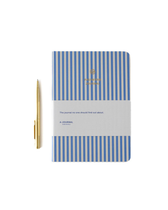 Passwort Tagebuch - Streifen Blau