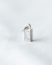 Anhänger Beloved Squared mit Bergkristall - silber